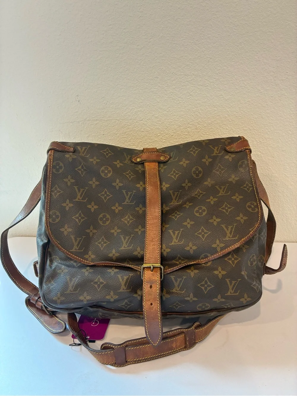 Louis Vuitton Monogram Canvas Messenger Bag in Brown